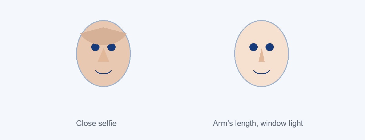 How a close-up selfie and lighting change an attractiveness rating