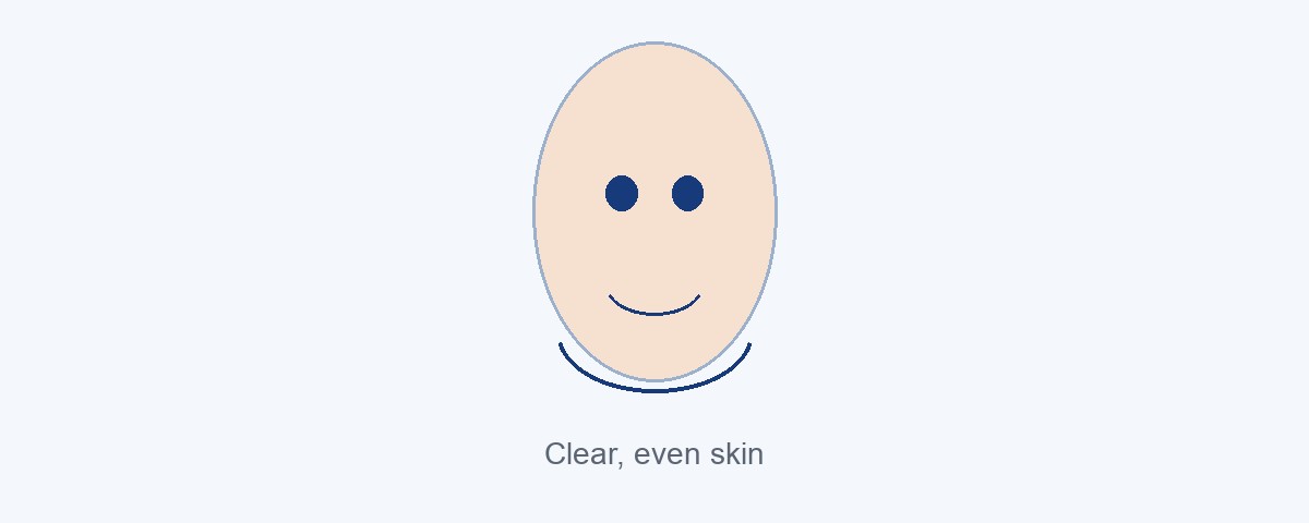 Man with clear, even skin in natural daylight
